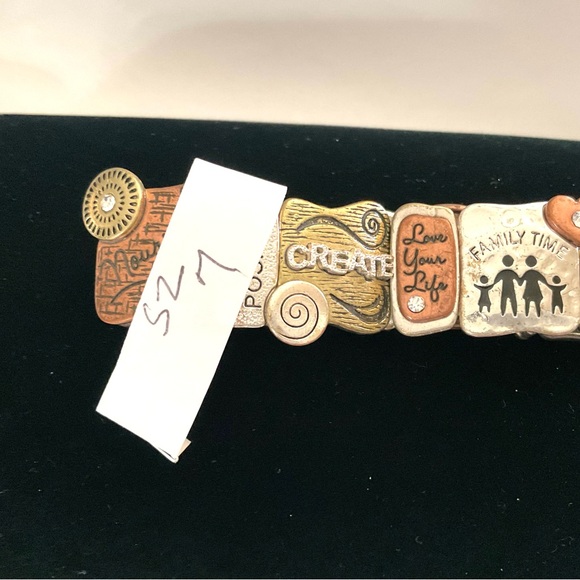 Embrace Life Tri-Tone Stretch Bracelet - Picture 6 of 6